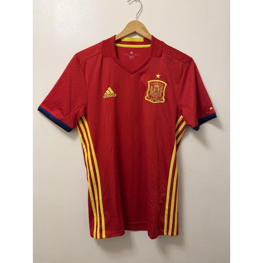 Adidas Spain National Team 2015 - 2016 Home Red Jersey Men's Small Shirt